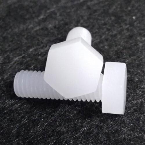 1pcs M16 PVDF external hexgaon screw polyvinylidene fluoride outer hex corrosion high temperature resistance bolt 40mm-150mm L