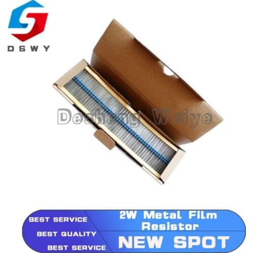 20Pcs 2W Metal film resistor 1% 1R ~ 1M 2.2R 4.7R 10R 22R 47R 100R 220R 470R 1K 10K 100K 2.2 4.7 10 22 47 100 220 470 ohm