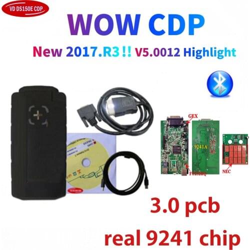 2021 Best Quality V3.0 PCB 9241 chip WOW CDP Bluetooth V5.008 R2 vd ds150e cdp 2017.R3 NEW keygen OBD2 Scanner Tools for delphis