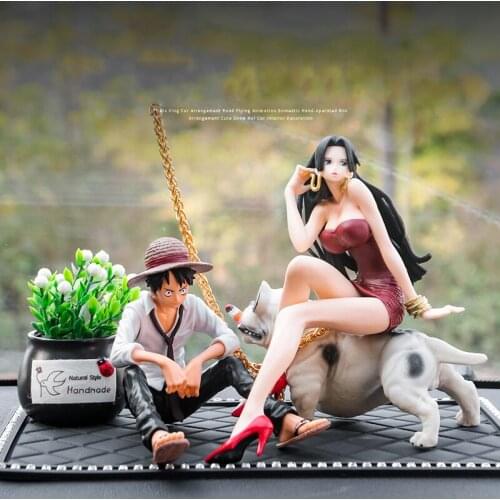 Female Emperor Luffy One Piece Anime Character Model Hand-made Car Decoration Center Console Decoration Car Interior Supplies