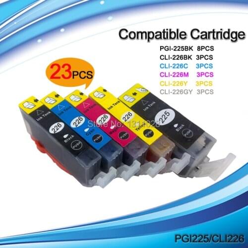 INK WAY 23PCS of compatible pgi-225 cli-226 for PIXMA MG6110 MG6120 MG6120 Refurbished MG8120 MG8120B MG8220 MG6220