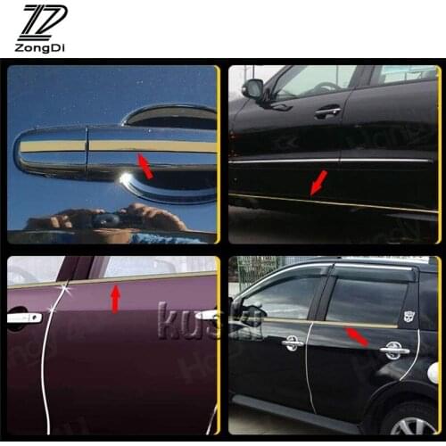 ZD Car Chrome Decoration Sticker 6 8 10 15 20 22 25 30 mm For Nissan qashqai Citroen c4 c5 c3 Chevrolet cruze aveo Peugeot 307