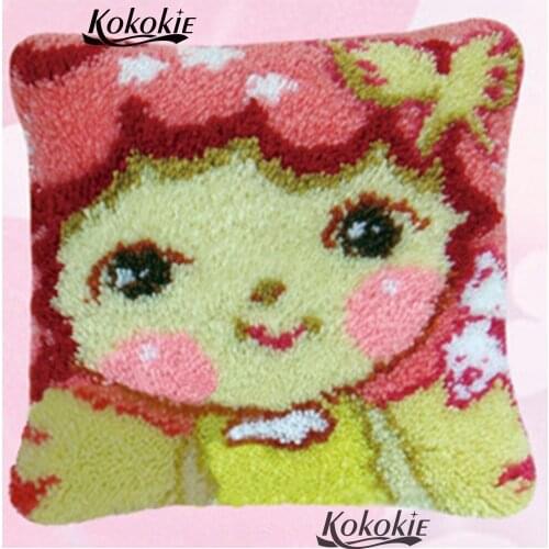 Diy rug carpet Latch hook pillow Crocheting Kit Rug Yarn Handmade craft kits for adults Unfinished Embroidery Pillowcase