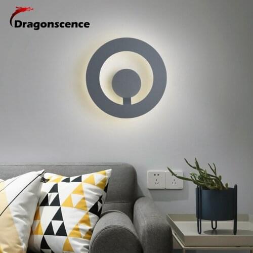Dragonscence Indoor Round LED Wall Lamp Living Room Decoration Wall Light source Home Lighting Fixture Loft Stair Light