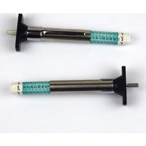 Tire Tread Depth Gauge, Plastic Color Coded Tire Depth Gauge 0-25mm Tire Tread Depth Accurate Measurement Tool for Car Bike