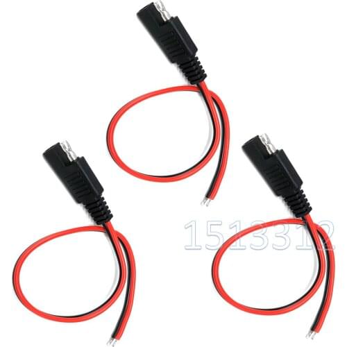 DIY 3PCS SAE Power Automotive Extension Cable 18AWG 30cm Solar Battery Plug Wire SAE Cable for Solar Battery Motorcycles Battery