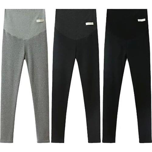 Pregnant WOMENS Leggings 2019 Spring And Autumn Fashion Cotton Abdominal Support Base Pants Plus Velvet Thick Autumn And Winter
