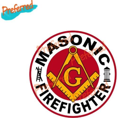 Fashion Warning Car Sticker Masonic Firefighter RoundDecal Motocross Racing Laptop Helmet Trunk Wall Vinyl Car Sticker