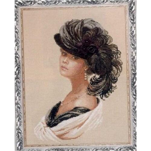 Elegant lady Patterns Counted Cross Stitch 11CT 14CT 18CT DIY wholesale Chinese Cross Stitch Kits Embroidery Needlework Sets