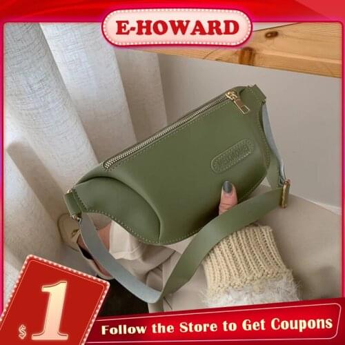 PU Leather Chest Waist Bag Women for 2021 New Pure Color Shoulder Crossbody Bag Ladies Daily Female Shopper Phone Purses Handbag