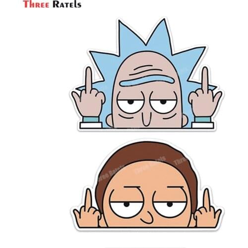 Three Ratels B528 Cartoon Funny Peeking Stickers Decals For Cars Laptops Luggage Decoration