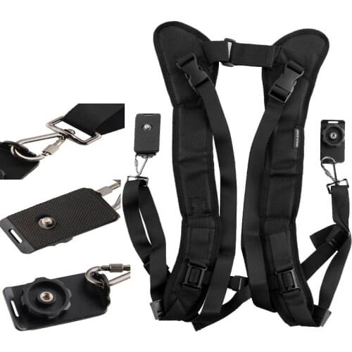 Hxsonking Camera Shoulder Strap With Double Shoulder Strap Fast Loading Plate For Micro SLR For Canon Sony Cameras