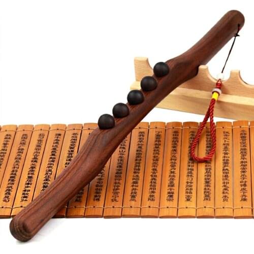 Natural Carbonized Wood Scraping Massage Stick Body Massage SPA Therapy Tool Point Treatment Guasha Relaxation Massage Stick