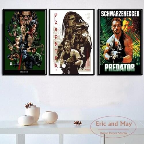 Poster And Prints Arnold Schwarzenegger The Predator Monster Horror Movie Art Canvas Wall Pictures For Living Room Home Decor