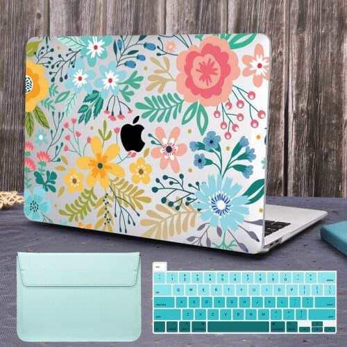 Printed Pattern Plastic HardCase Laptop Bag Sleeve For MacBook Air Pro Retina 11 12 13 15 inch 2020 A2337 A2179 Keyboard Cover
