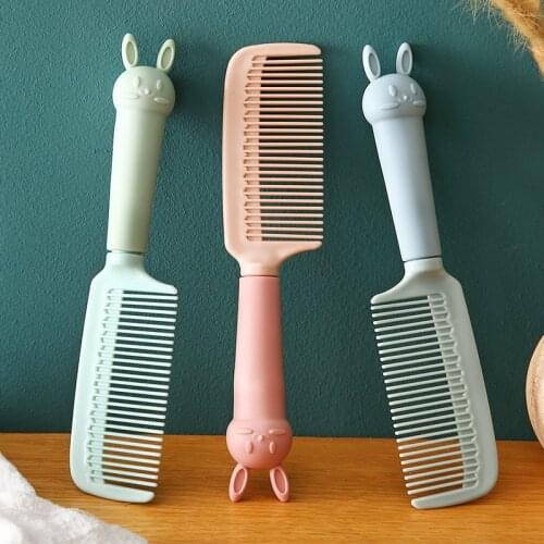 Cartoon comb cute rabbit hair comb Korean girl anti-static adult plastic curly hair smooth comb smooth comb teeth to prevent hai