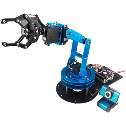 6DOF open source robotic arm kit DIY Rraspberry Pi B3 system with high-definition camera Wifi APP control with servo robot toy