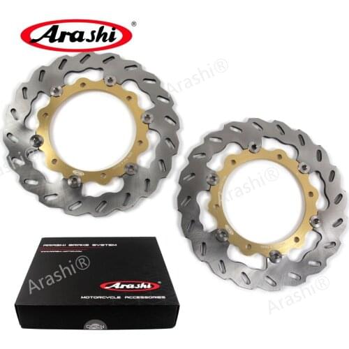 Arashi 2PCS Tmax500 ABS CNC Front Brake Disc Brake Rotors For YAMAHA XP TMAX 500 T-MAX 500 ABS 2008 2009 2010 2011 Motorcycle