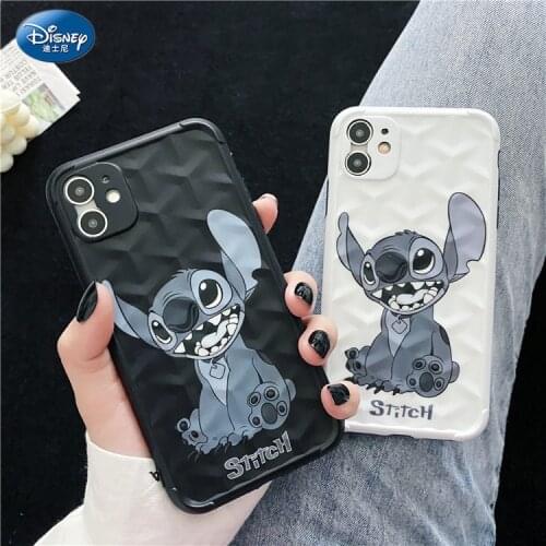 DISNEY 2021 Stitch Silicone Case for IPhone 11 12Pro Xs Max iPhone SE 2020 6 7 8 Official Liquid Silicon 360 Full Cover