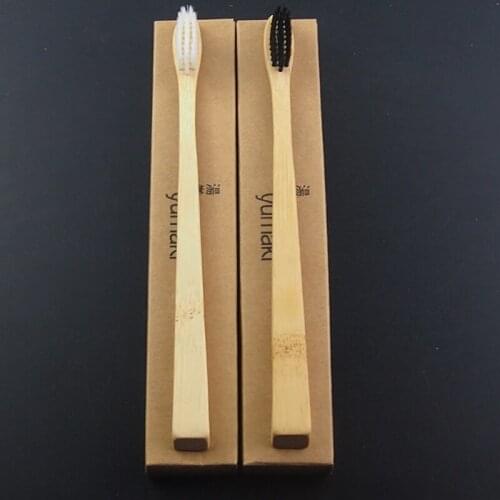 Mixed Color Extra Slim Wood Toothbrush Bamboo Novelty Bamboo Toothbrush Soft-bristle BPA Free Nylon Bristle Toothbrush