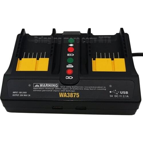 Hight quality Fast Charger For Worx WA3520 WA3525 W3575 WA3578 20V 18v Li-ion battery 3A charger For Worx WA3742 WA3875 EU Plug