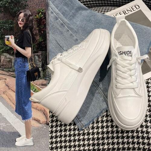 Internet Hot Small White Shoes Womens Summer Thin 2021 New Versatile Thick Bottom Increased Casual Sneakers Ins Fashion