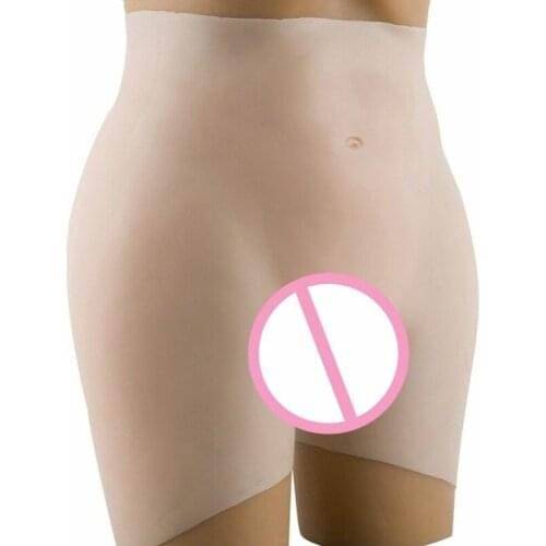 Realistic Silicone Vagina Transgender Silicone Buttocks Fake Crossdresser Control Panties Standard Latex Pants