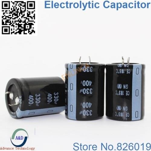 2pcs/lot 400v 330uf Radial DIP Aluminum Electrolytic Capacitors size 30*40 330uf 400v Tolerance 20