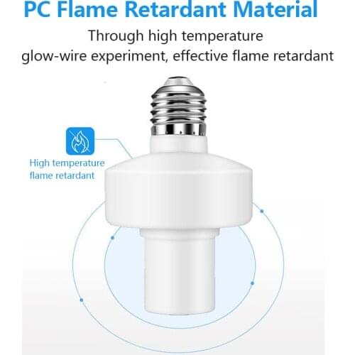 220V Smart Home Remote Control Switchs Wireless E27 Screw Light Base ON/Off Timer Switch Socket For LED Lamp Bulb Cocina
