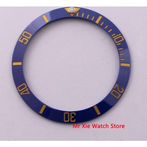 38mm ceramic bezel insert luminous dot fit 40mm watch case SUB Automatic mens watch