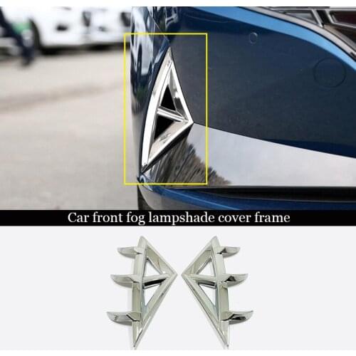 ABS Chrome Car front fog lampshade cover frame Cover Trim Sticker Car Styling For Hyundai Elantra CN7 2020 2021 Accessories 2pcs