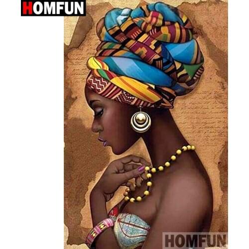 HOMFUN Full Square/Round Drill 5D DIY Diamond Painting "Beauty character" Embroidery Cross Stitch 3D Home Decor A10495