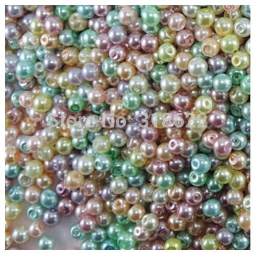 Free Shipping 500pcs Mixed Glass Imitation Pearl Round Beads 10mm Dia.Wholesale DIY Beads