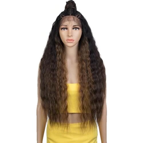 Noble 13x7 Lace Front Wig Synthetic 30 inch Long Curly ombre blonde Wigs For Women Ombre Lace Front Wig Synthetic Lace Front Wig