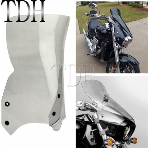 Smoke Polycarbonate Motorcycle Windscreen Windshield Wind Deflector For Suzuki Boulevard M109R M50 M90 2006-2016