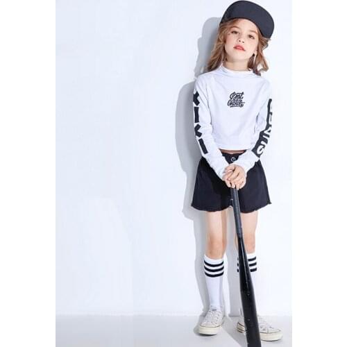 ChildrenS Jazz Dance Costumes Long Sleeved Hiphop Suits Street Dance Wear For Girls Modern Dance Hip Hop Rave Clothes DN7998