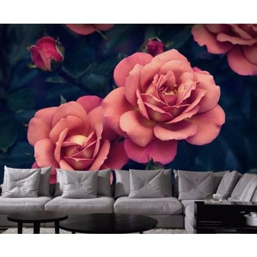 Diantu Custom wallpaper is beautiful hand-painted rose TV background wall living room bedroom background murals 3d wallpaper