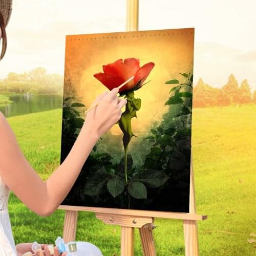 Woman Girl DIY Painting By Numbers Set Oil Paints 50*70 Oil Painting Wall Decoration For Handicraft