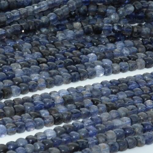 Natural Iolite Faceted Irregular Cube Beads 4.2mm~4.5mm