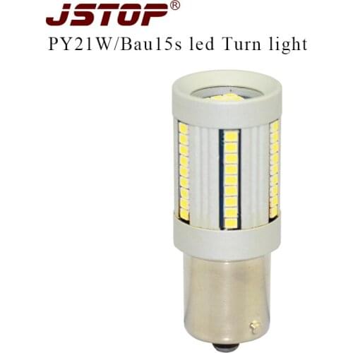 JSTOP led car turn light high quality P21W exterior lamp PY21W auto Front turn signal Canbus No error No flicker 12V Turn bulbs