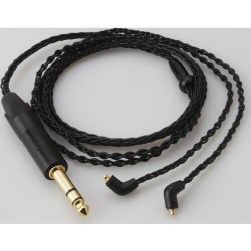 Audiocrast 8 Core Silver Plated OCC Earphone Cable For Etymotic ER4 XR SR ER4SR ER4XR ER3sr er3se with 6.35mm plug headphone AM