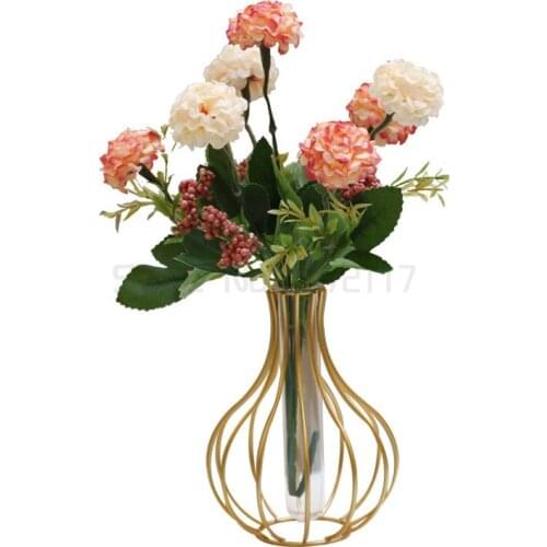 Nordic creative Glass Vase Decoration living room test tube water green pineapple flower arrangement table decoration