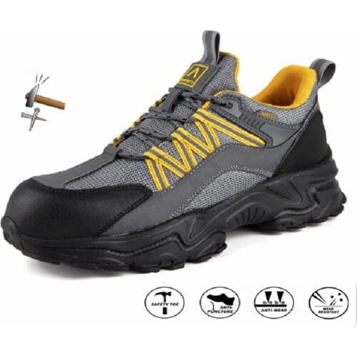 Light Safety Shoes Men Women Work Sneakers Indestructible Steel Toe Shoes Anti-puncture Work Shoes Outdoor Protective Sneakers
