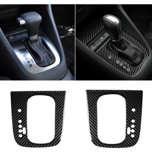 80% Hot Sell Car Carbon Fiber Gear Shift Panel Trim Sticker for VW Golf 6 R MK6 2008-2012