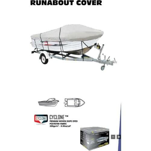 Marine Boat Yacht Southocean Grey Runabout Cover Cyclone Woven Polyester Fabric 300g/m2-9 oz/yd2 MA 203