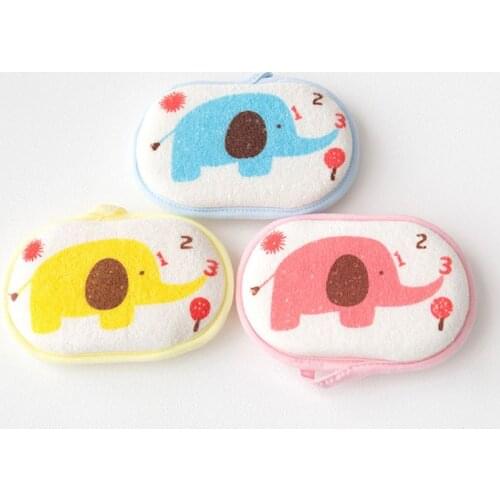 Cute Infant Towel Shower Soft Sponge Cleaning Tool Baby Child Rubbing Body Wash Brush Bath Accessories J60B