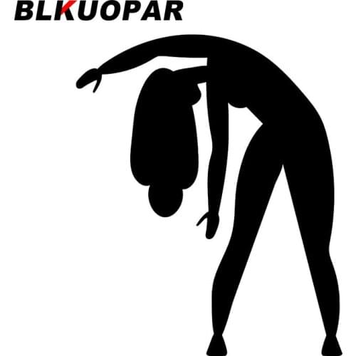 BLKUOPAR for Exercise Silhouette Car Stickers Creative Decals Vinyl Material Air Conditioner Waterproof Occlusion Scratch Decor