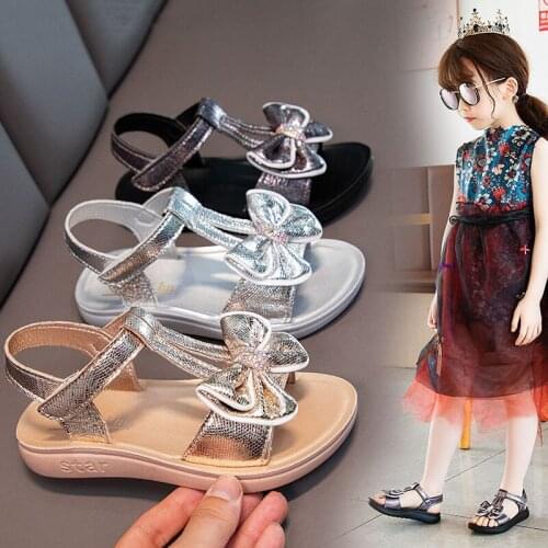 New summer girls sandals girls cute princess beach shoes solid bottom light student shoes girls shoes