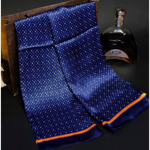 New Vintage Silk Scarf Men Fashion paisley Flowers Pattern Print Double Layer Silk Satin Neckerchiefs #4040