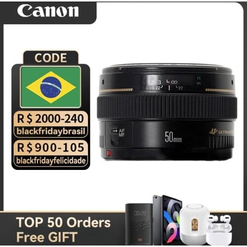 Canon 50mm F1.4 EF large light ring DSLR lens autofocus portrait shooting for 1300D 600D 800D 750D 250D 60D 70D 5D 6D 7D T3i T5i